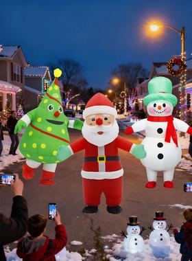 Christmas Funny Inflatable Costumes Gingerbread Man Santa Cl