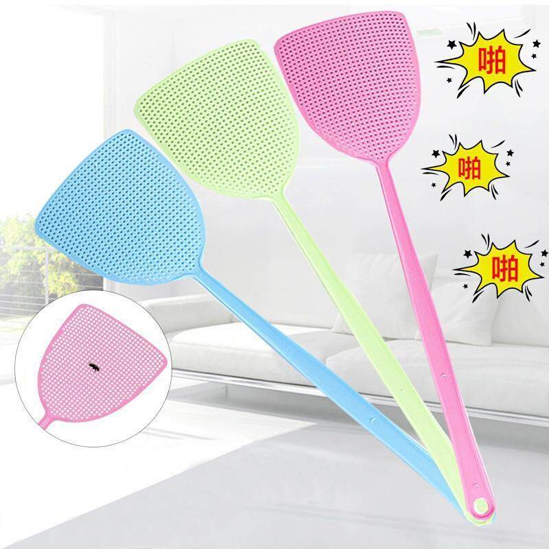 Summer plastic fly swatter mosquito swatter mesh long handle
