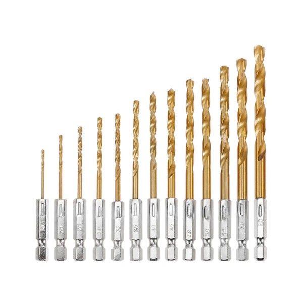 Hex Shank Drill Bit Set Twist Drill Bit for Plastic Impact