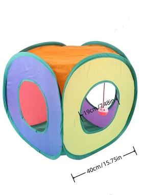 Square Cat Rainbow Tunnel Store Folding Pet Drill Bucket Ca