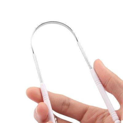 Hot 1PC Stainless Steel Tongue Scraper Cleaner Fresh Breath