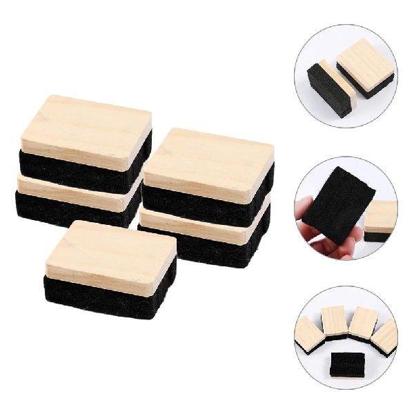 5 Pcs Blackboard Chalk Eraser Cleaner Wooden Erasers Felt