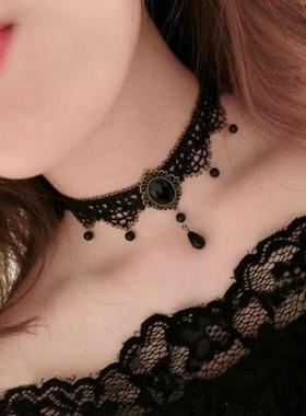 White Black Lace Choker Necklace Women Chocker tattoo choker