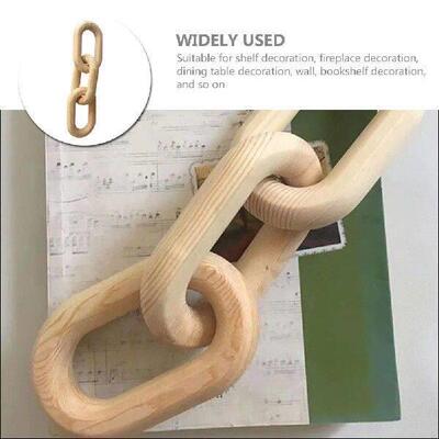 Wooden Chain Link Decor Rustic Wood Knot Decoration