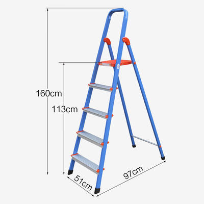 瑞居家用梯子居家梯子人字梯子铝合金梯子加厚彩色梯五步梯1.1KD