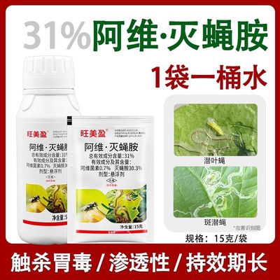 31%阿维灭蝇胺灭蝇安 蔬菜潜叶蝇美洲鬼画符斑潜蝇专用农药杀虫剂