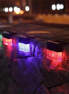 跨境花阳能台阶灯户00054外雨庭院太柱头草坪园氛围灯防别墅大门