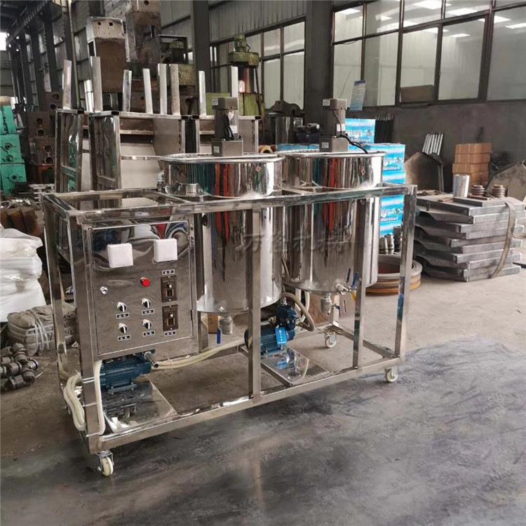油坊油厂XFV不用精山炼大中小型锈钢精炼罐茶油大豆油精机炼设备