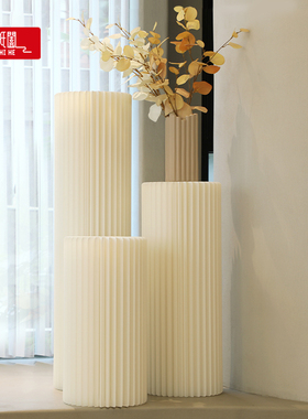 纸阖可折叠展示台摆件婚庆婚礼路引立柱圆柱置物架罗马柱展示架