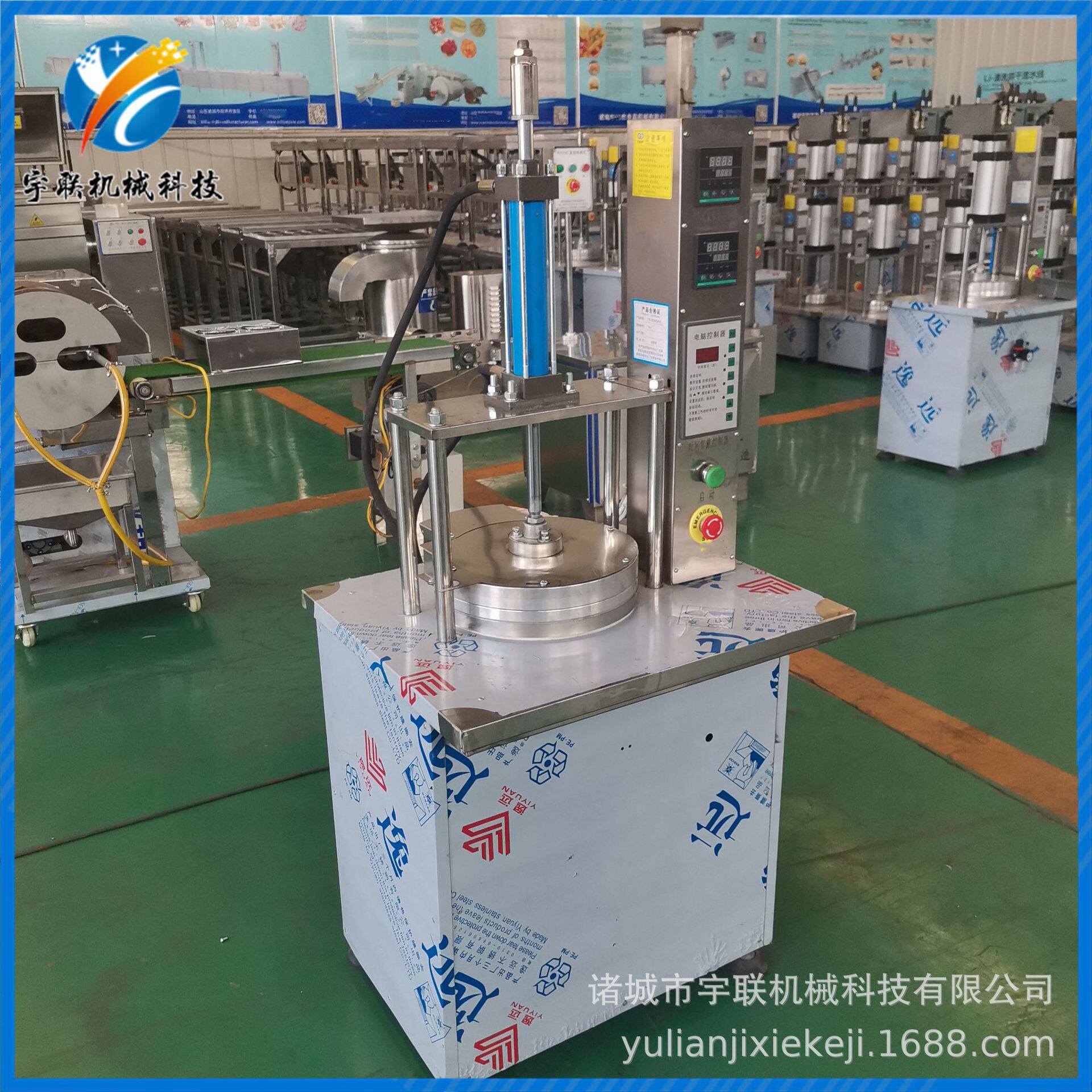 宇联烤鸭饼机 卤肉卷饼朝天锅卷饼加工机器 数控上下模控温烙馍机