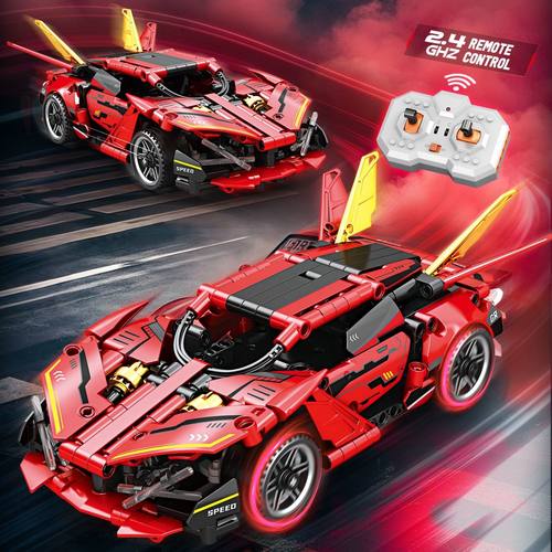 遥控赛车拼装积木车男孩儿童适用于乐高拼图玩具汽车6到12岁以上