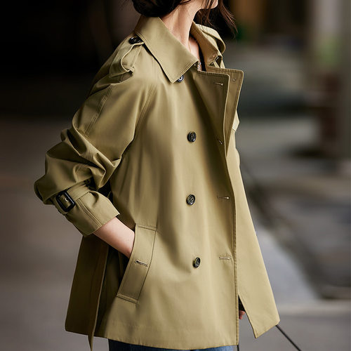 高密防风防水长款/短款系带风衣 高品质女式外套2025秋冬新款