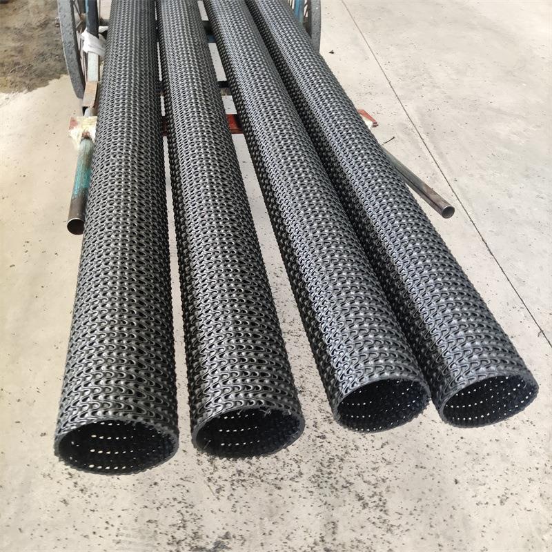 现硬式透水管HDPE50-30m铁路公路排水盲m管曲纹网状硬式0货0透水