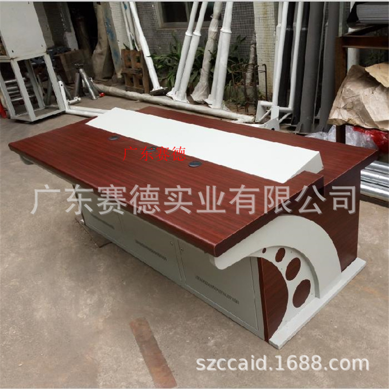 监控中心调度台拐角拼接单层监控操作台设备操控台琴式操作台