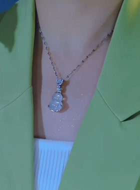 2026新款爆款气质女士白色葫芦项链轻奢高级感时尚百搭锁骨链精致