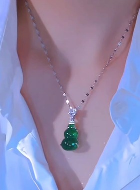 绿色葫芦项链女小众设计感高级