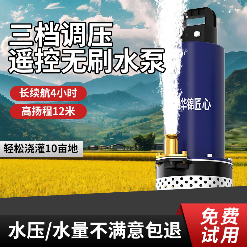 无线遥控农用锂电池充电式抽水泵