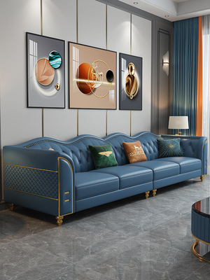 CBD官方美式真皮沙发现代