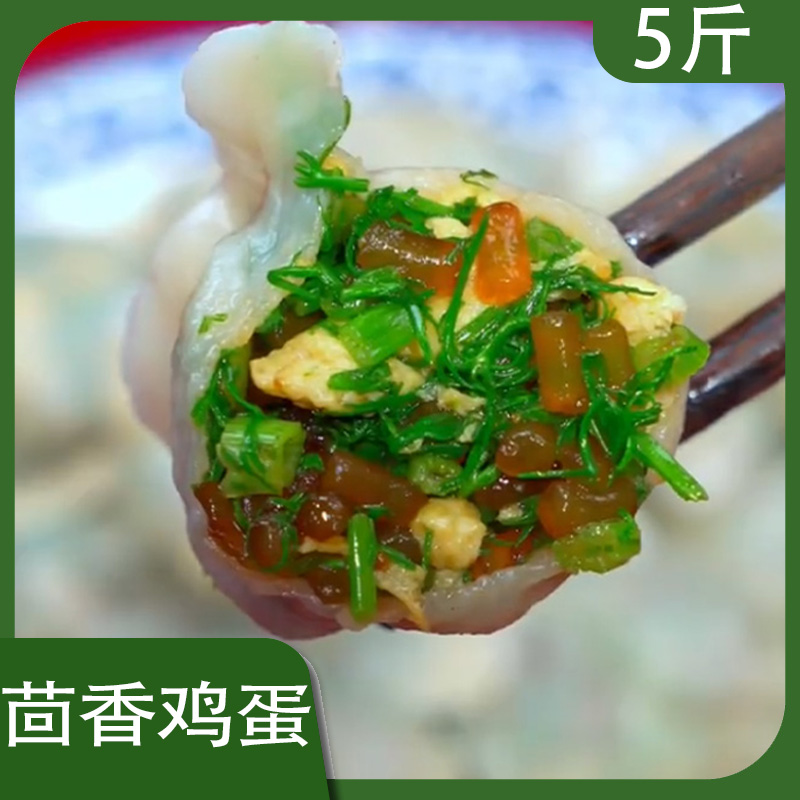 【野菜饺子】槐花鸡蛋蒲公英鸡蛋水饺新鲜健康美味营养纯手工5斤