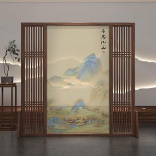 屏风隔断客厅卧室遮挡家用现代简约入户玄关禅意办公室座屏 新中式
