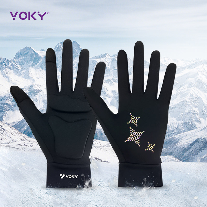 VOKY滑雪滑冰手套透气速干保暖