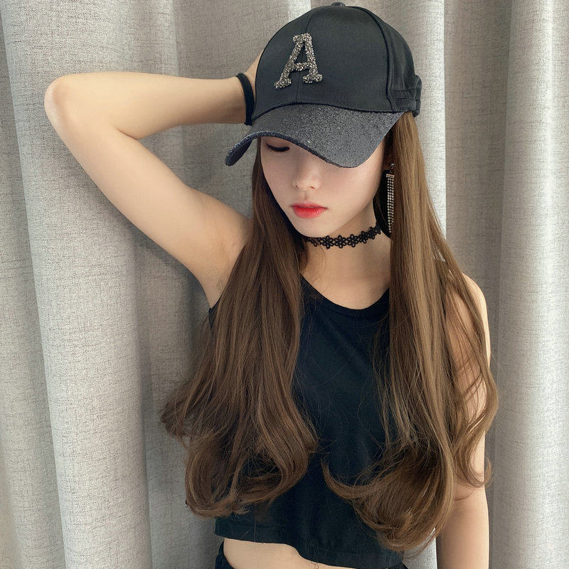 假发女长发网红帽子女时尚大波浪长卷夏带全头套蓬松韩风,美发护发/假发,帽子假发,淘宝优惠券,粉丝福利购,淘宝优惠卷