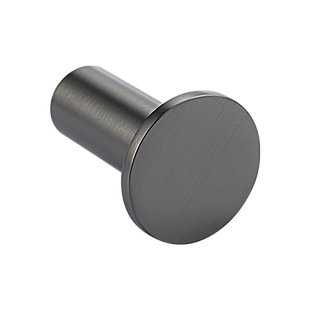 德国艾洛胜枪灰全铜轻奢挂衣钩单钩卫生间衣帽浴室打孔单钩毛巾钩