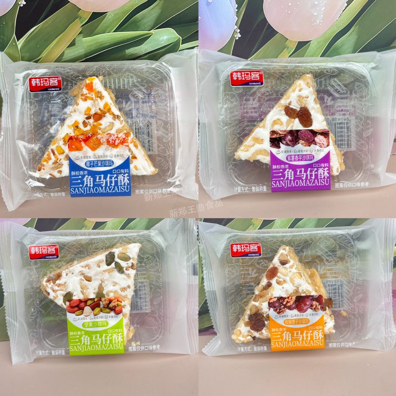 韩玛客三角马仔酥水果奶盖坚果沙琪玛软糯糕点网红休闲零食整箱