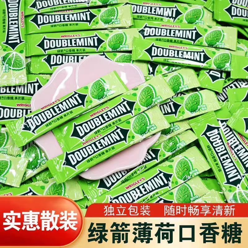 口香糖原味薄荷清新口气箭牌零食薄荷糖接吻清凉糖果清口散装