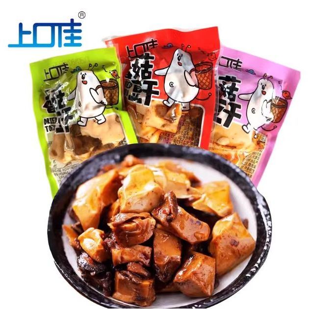 上口佳香菇豆干香辣烧烤五香麻辣味休闲小包零食手撕香菇豆腐干