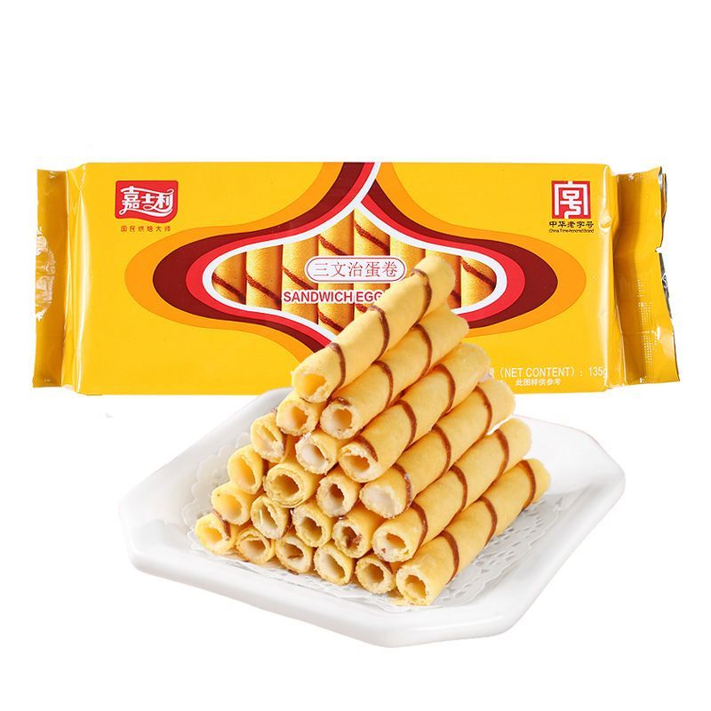 三文治蛋卷135g*3包经典办公室休闲零食