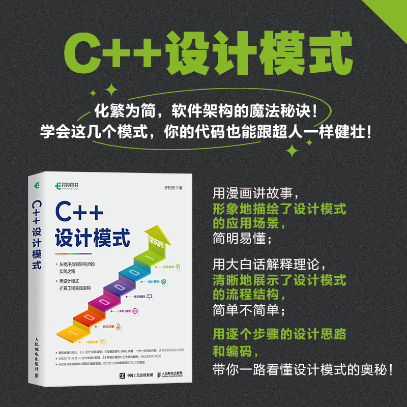 C++设计模式 程序员进阶 23种设计模式详解 附实战案例 电子工业出版社 9787115603111