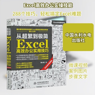 从超繁到极简:Excel办公实用技巧(自学视频版) Excel技巧 从繁到简操作 办公实用技能 视频版自学 9787517089056