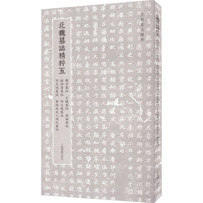 正版包邮 北魏墓志精粹 5 罗宗墓志 王曦墓志 高猛墓志 殷伯姜墓志 封之秉墓志 宇文悦墓志 贺收及夫人侯氏墓志 上海书画出版社