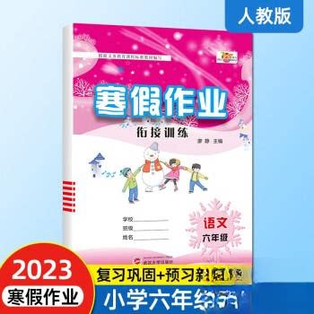 正版包邮 寒假作业衔接训练语文六年级 廖静 9787307171220 武汉大学