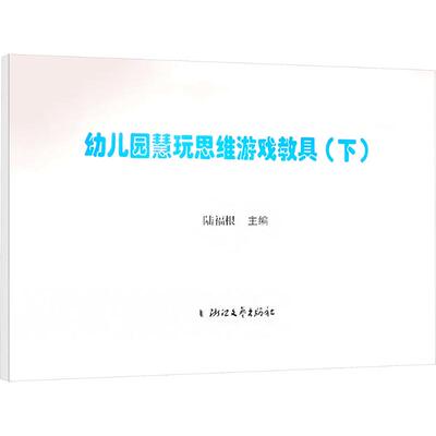 正版包邮 幼儿园慧玩思维游戏教具(下) 陆福根 编 9787533974404 浙江文艺出版社