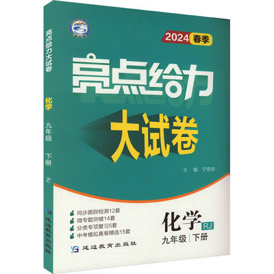 正版新书 亮点给力大试卷 化学 9年级 下册 RJ 2024 宁雪玲 编 9787572425325 延边教育出版社