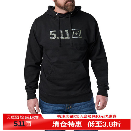 美国5.11户外休闲长袖连帽衫5.11