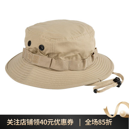 美国5.11 户外防晒奔尼帽511夏薄防泼水战术帽渔夫帽子89422