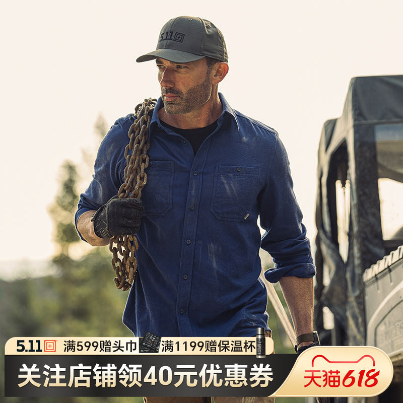 5.11男士户外休闲衣衬衣511春秋法兰绒长袖衬衫 72172