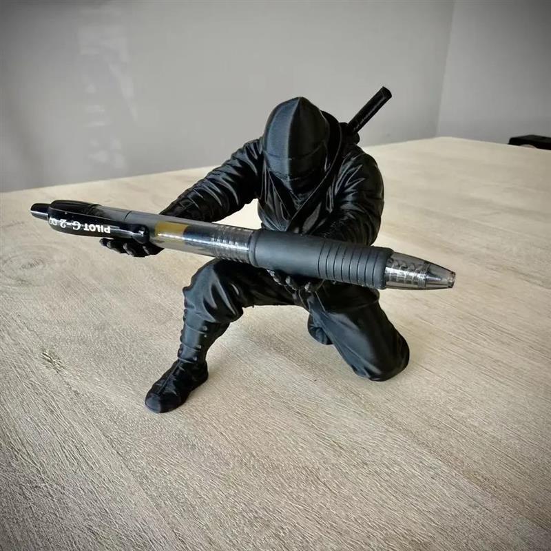 【下单立减50】3d打印网红黑色忍者摆件笔架文具收纳笔筒个性HX