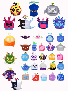 roblox游戏周边玩偶公仔水果豹盒子毛绒玩具 fruits 跨境新品 blox