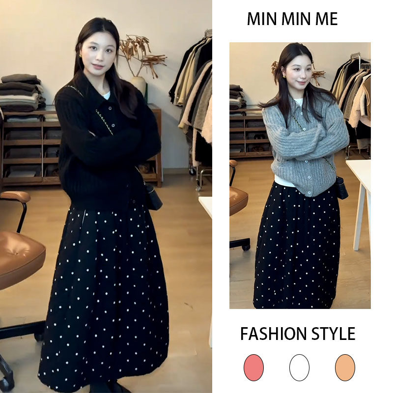 2026秋冬季新款翻领修身显瘦单排扣长袖开衫女搭休闲半身裙两件套,女装/女士精品,时尚套装,淘宝优惠券,粉丝福利购,淘宝优惠卷