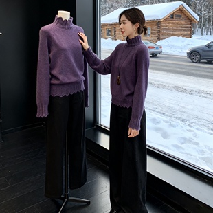 超好看独特漂亮韩系冬装针织毛衣短款高级感绝美内搭chic别致上衣