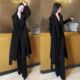 子套装 新款 外套风衣中长款 春秋冬裤 高级洋气大衣V领打底衫 修身