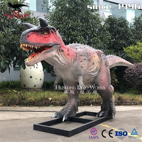 机械电动食肉牛龙模型制作厂家凶猛灵动恐龙模型摆件声光电结合.