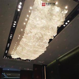 水晶吊灯酒店工程异形大型创意吊灯展厅大堂大厅非标厂家 现货欧式
