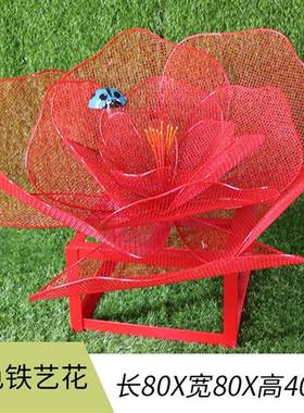 不锈钢镂空梅花鹿雕塑铁艺户外草坪园林景观小品蚂蚁发光动物装饰