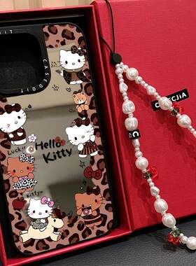 MagSafe磁吸豹纹Kitty猫适用iphone17手机壳16promax苹果15pro镜面14plus保护套13甜酷少女Air闺蜜12