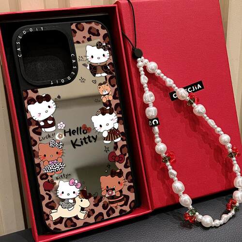 MagSafe磁吸豹纹Kitty猫适用iphone17手机壳16promax苹果15pro镜面14plus保护套13甜酷少女Air闺蜜12